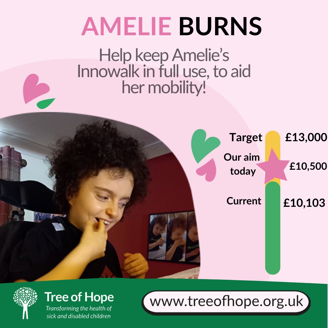 14-year-old Amelie lives with #epilepsy, global developmental delay, bilateral perisylvian polymicrogyria, and a genetic condition.

Her family are currently raising #funds to cover the warranty costs for the ‘Innowalk’.

 i.mtrbio.com/ktlmpyesew