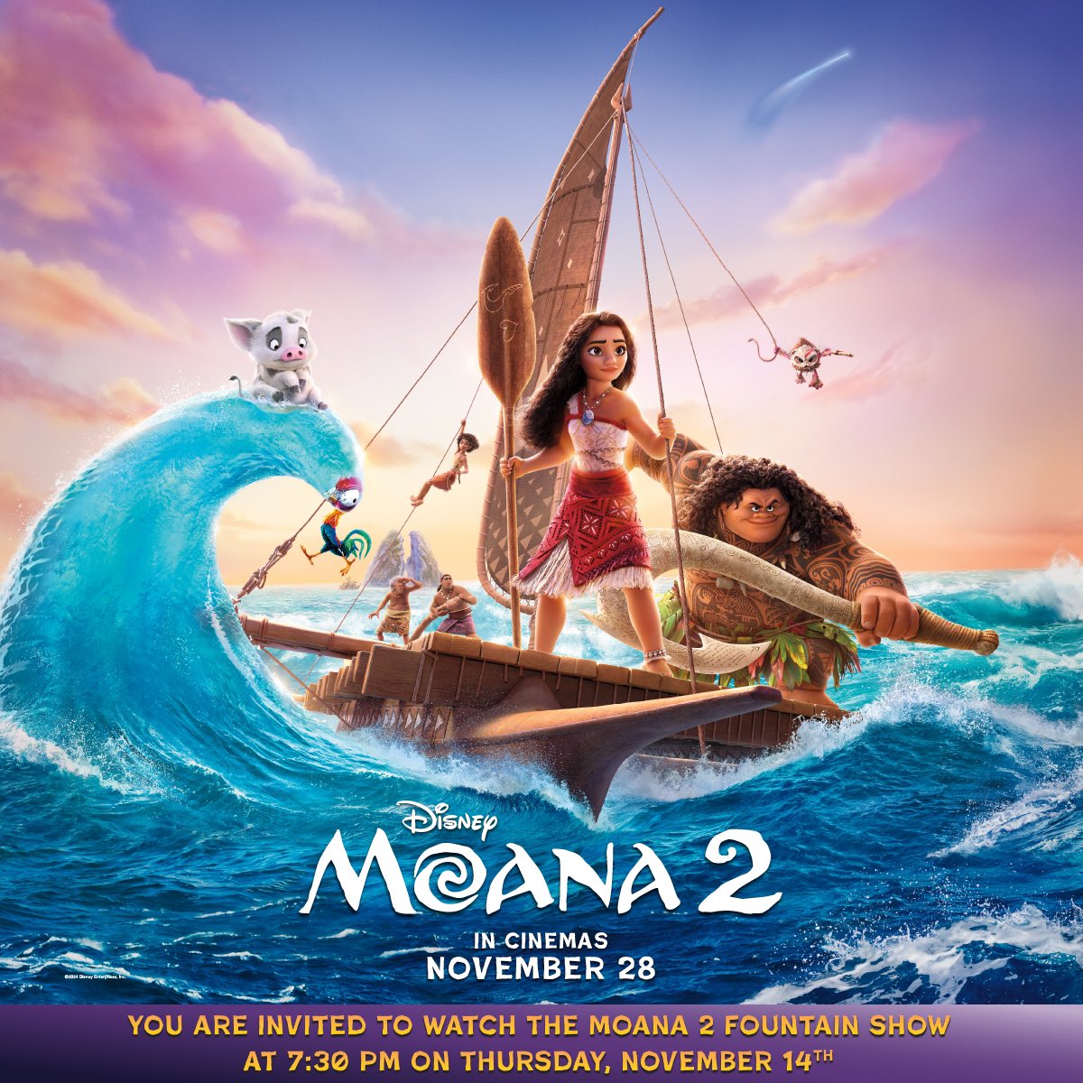DFCMall's tweet image. Set sail with Moana this Thursday at 7:30 pm! Immerse yourself in the captivating IMAGINE Show for a breathtaking performance of water and light. Only at #DFCM! @voxcinemas @alfuttaim