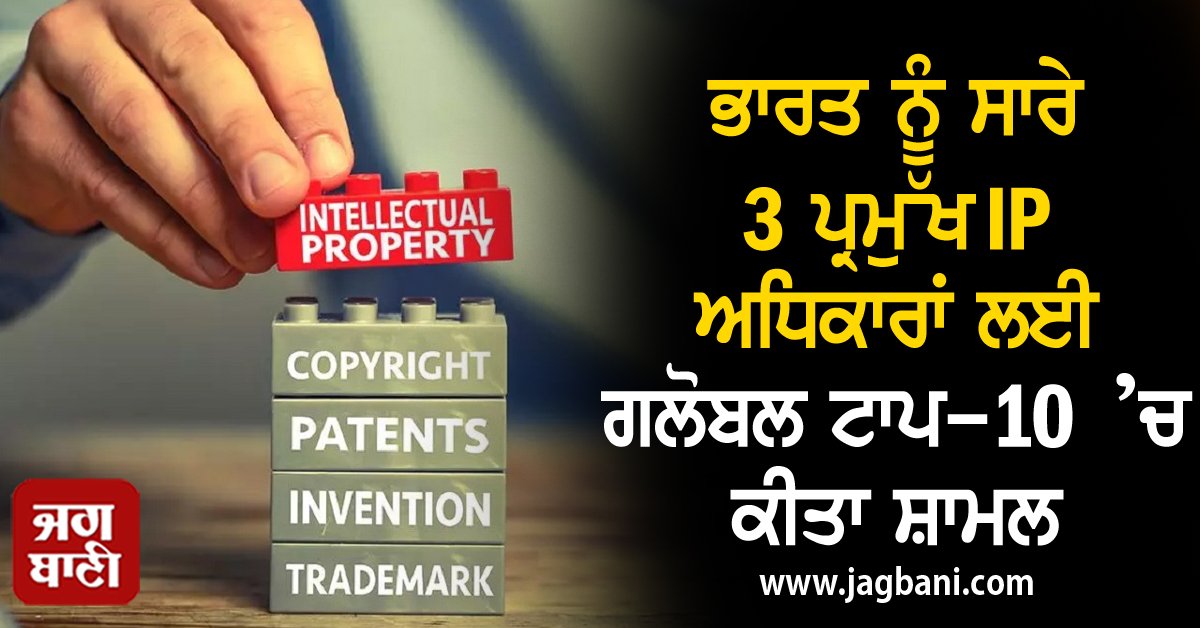 JagbaniOnline's tweet image. ਭਾਰਤ ਨੂੰ ਸਾਰੇ 3 ​​ਪ੍ਰਮੁੱਖ IP ਅਧਿਕਾਰਾਂ ਲਈ ਗਲੋਬਲ ਟਾਪ-10 ’ਚ ਕੀਤਾ ਸ਼ਾਮਲ
jagbani.punjabkesari.in/national/news/… 
#India #Indiaintellectualpropertyrights #worldintellectualpropertyorganization #trademarkfilings #WIPO #Indiapatentranking