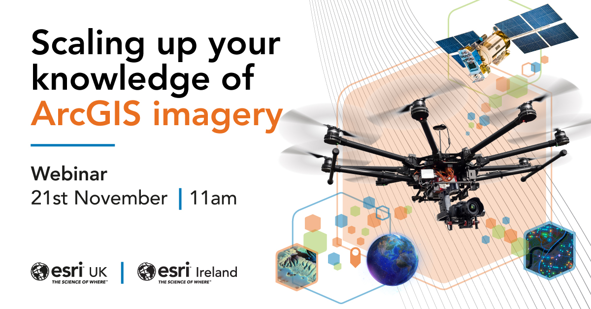 ArcGIS has a huge array of tools available for image capture, visualisation and analysis. Join us on the 21st November at 11am to transform your knowledge of imagery as we introduce you to the capabilities of ArcGIS. 🛰️📷 

Register Now: esri.social/FAFB50U4aPH