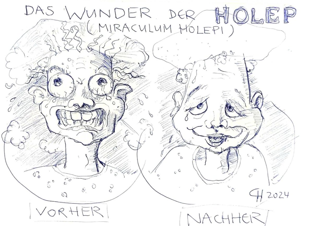 I want to share a gift i got today from a happy patient with artistic talent 😊. Posted with permisson. (Translation: the wonder of HoLEP, before and after)
