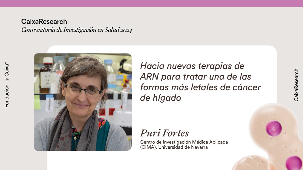 CaixaResearch (@caixaresearch) on Twitter photo 🧬Las células tumorales pueden reparar los daños en su material genético causados por la quimioterapia y la radioterapia, lo que les permite generar resistencia a los tratamientos.
Con una ayuda #CaixaResearch, <a href="/FortesLab/">Puri Fortes</a> estudiará estos mecanismos en los cánceres de 🧬Las células tumorales pueden reparar los daños en su material genético causados por la quimioterapia y la radioterapia, lo que les permite generar resistencia a los tratamientos.
Con una ayuda #CaixaResearch, <a href="/FortesLab/">Puri Fortes</a> estudiará estos mecanismos en los cánceres de
