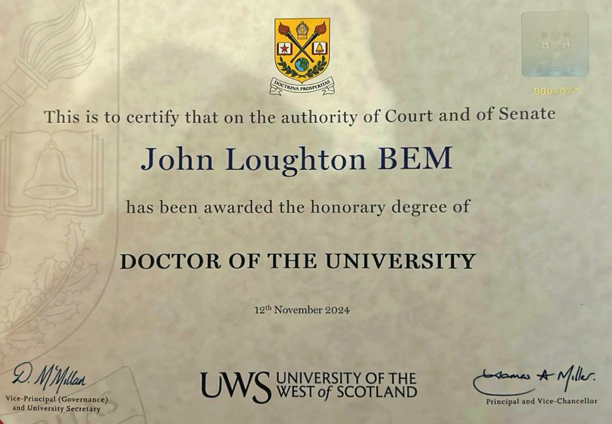John Loughton BEM tweet media