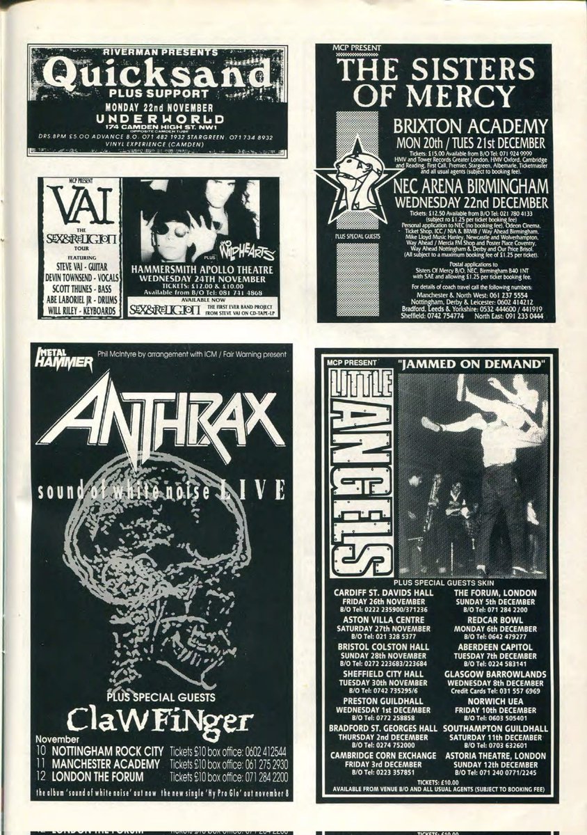 November 13, 1993

KERRANG TOUR GIGS/ADS