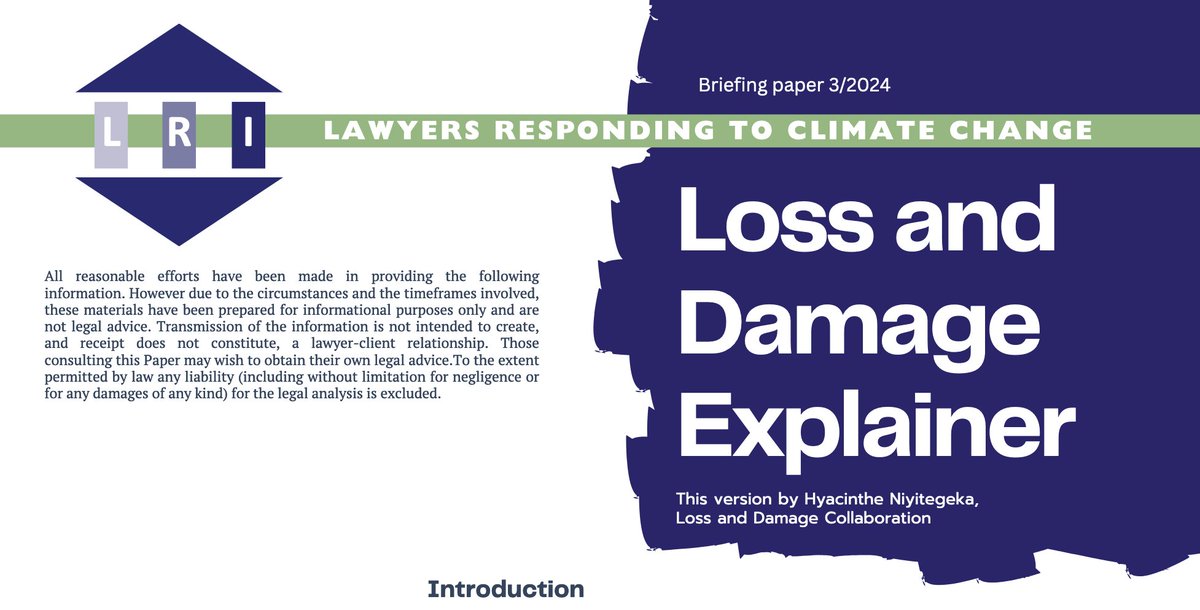 legalresponse's tweet image. Loss and Damage at #COP29 isn’t just about funding - it’s about fairness. Explore the issues in our explainer updated in collaboration with the great @nhyacinthe791 🙏🏼 legalresponse.org/wp-content/upl…