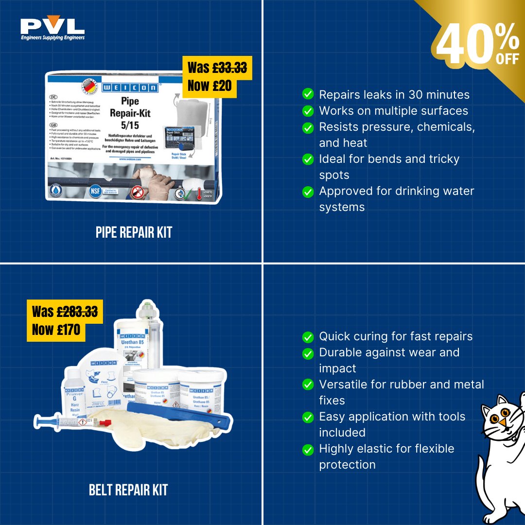 pvllimited's tweet image. 🚨 Fixing Heroes, grab your capes (or tools)! 🚨

Fast, easy fixes are so in. Your toolkit will thank you! 😉

Pipe Repair Kit 👉 cutt.ly/5eP4DI2a
Belt Repair Kit 👉 cutt.ly/QeP4GQ5J

#DIY #FixItFast #ToolGoals #DiscountFix