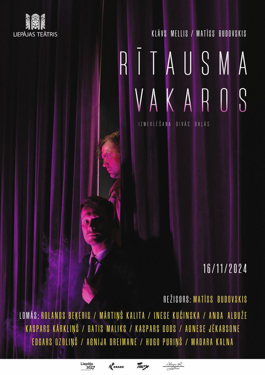 Translācija teātrī pirms caurlaides: “Roland, lūdzu atnāc, mēs gribam tevi sasiet un aizlīmēt muti.” Pirmizrāde 16.11.