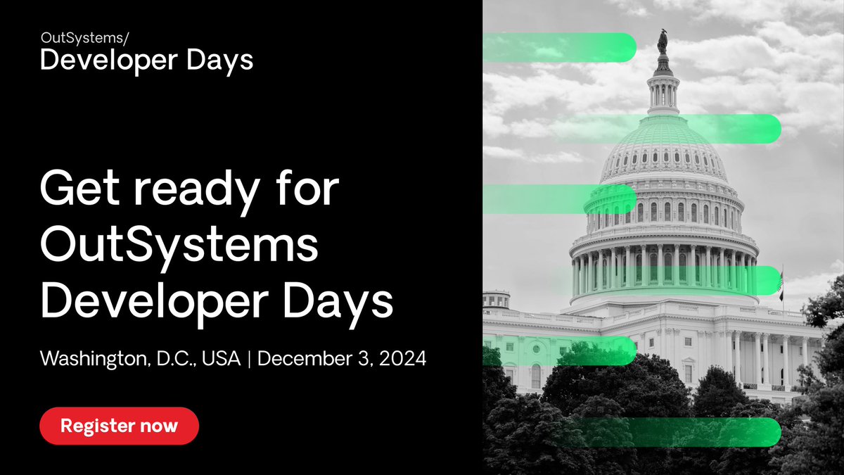 A new edition of <a href="/OutSystems/">OutSystems</a> Developer Days is coming to the US in Washington, DC. Join us for free on December 3 to catch up with the latest #lowcode trends, discover what's new in the #OutSystems platform, network with the community, and more. bit.ly/4eqHf1V