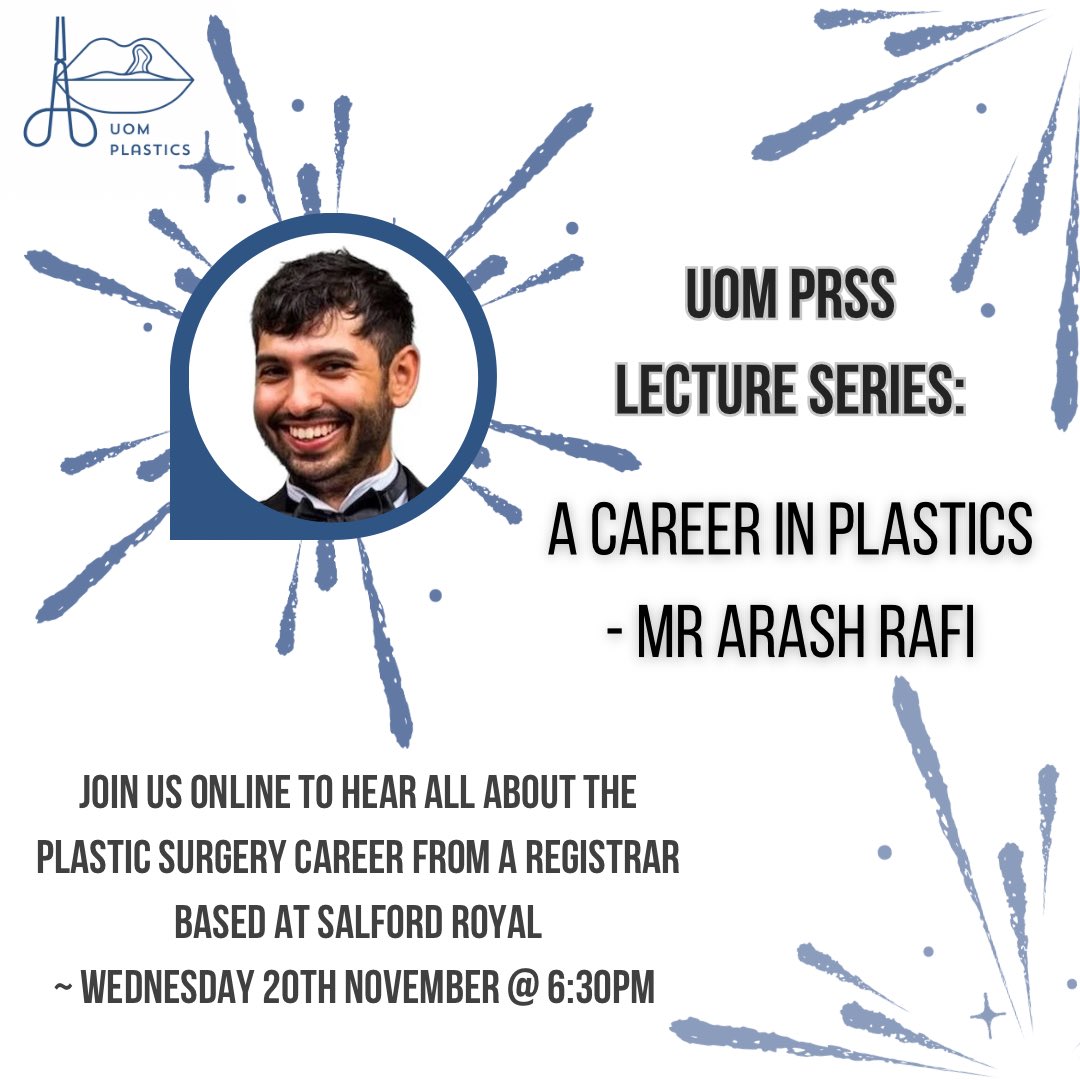 uomplastics's tweet image. Introducing the PRSS Lecture series!!

This is a completely FREE Event!! 
Link to sign up in our Link tree &amp;amp; Below: 
app.medall.org/event-listings…