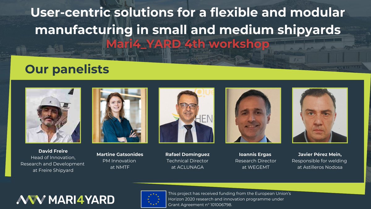 Don't miss the 4th Mari4_YARD workshop tomorrow!
Join us for an exciting round table discussion featuring industry experts (details in the picture).
Register now: docs.google.com/forms/d/e/1FAI…