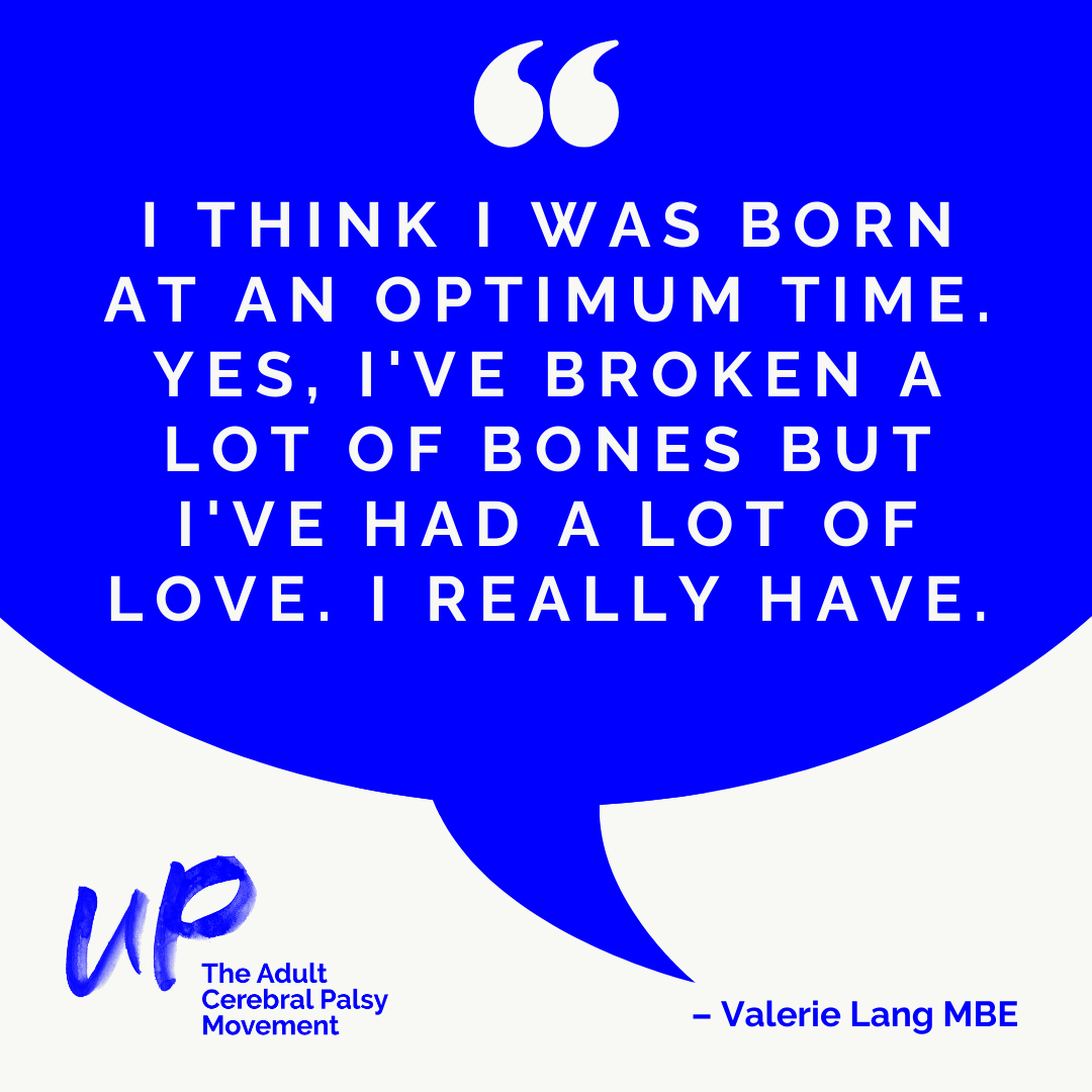 upmovement_cp's tweet photo. To read more about Valerie and her experiences living #lifelong with  Cerebral Palsy visit our website https://t.co/LCZ4lV4FfB  #LifeLong #CPIsForLifeNotJustForChildhood #UPmovement #AgingWell @WelcomeToShook https://t.co/kDRPTOYbsK