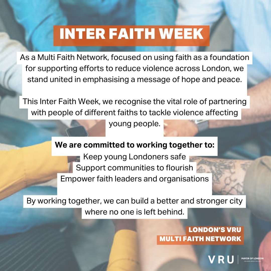 WeAreSynergyNet's tweet image. Inter Faith Week

London’s Violence Reduction Unit’s Multi Faith Network has issued a statement for Inter Faith Week honouring the role of faith communities in supporting young Londoners:

#interfaithweek 

wearesynergy.org.uk/news/multi-fai…