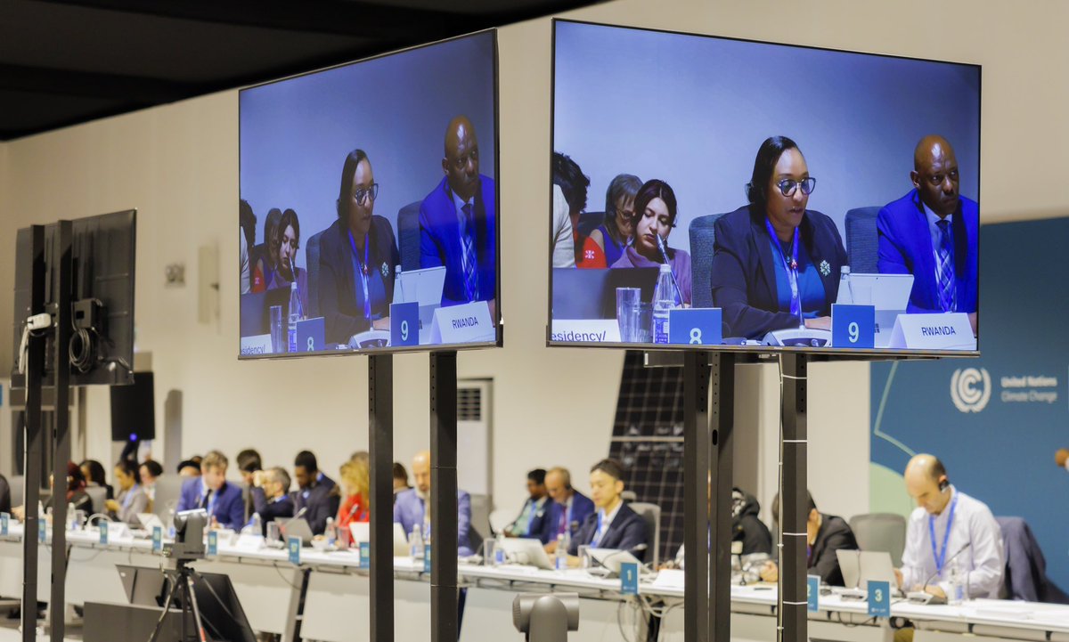 Ministry of Environment - Rwanda (@environmentrw) on Twitter photo At COP29, Minister <a href="/Dr_Uwamariya/">Dr. Valentine Uwamariya</a> joined the Troika High-Level Dialogue as Rwanda prepares to hand over its <a href="/ndcpartnership/">NDC Partnership</a> co-chair role to Brazil.
The Minister emphasizes a smooth transition to advance NDC 3.0 with support for all countries.
#GreenRwanda 🇷🇼🌿I #InvestInRwanda At COP29, Minister <a href="/Dr_Uwamariya/">Dr. Valentine Uwamariya</a> joined the Troika High-Level Dialogue as Rwanda prepares to hand over its <a href="/ndcpartnership/">NDC Partnership</a> co-chair role to Brazil.
The Minister emphasizes a smooth transition to advance NDC 3.0 with support for all countries.
#GreenRwanda 🇷🇼🌿I #InvestInRwanda