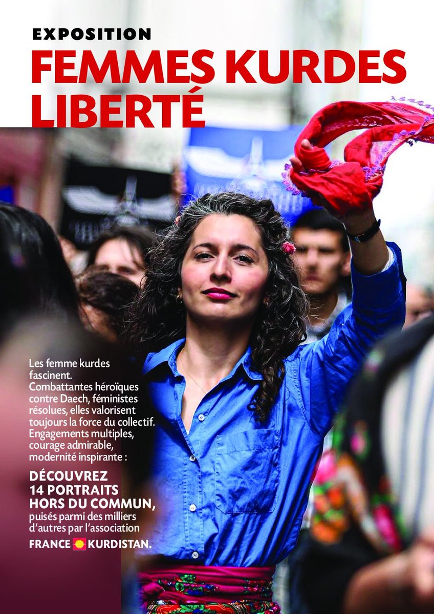 KurdistanAu's tweet image. Exposition « Femmes Kurdes »

14 portraits hors du commun, puisés parmi des milliers d’autres par l’association France Kurdistan

Le 14 novembre 2024 18h30
Médiathèque Louis Aragon
Espace Agora
Boulazac Isle Manoire