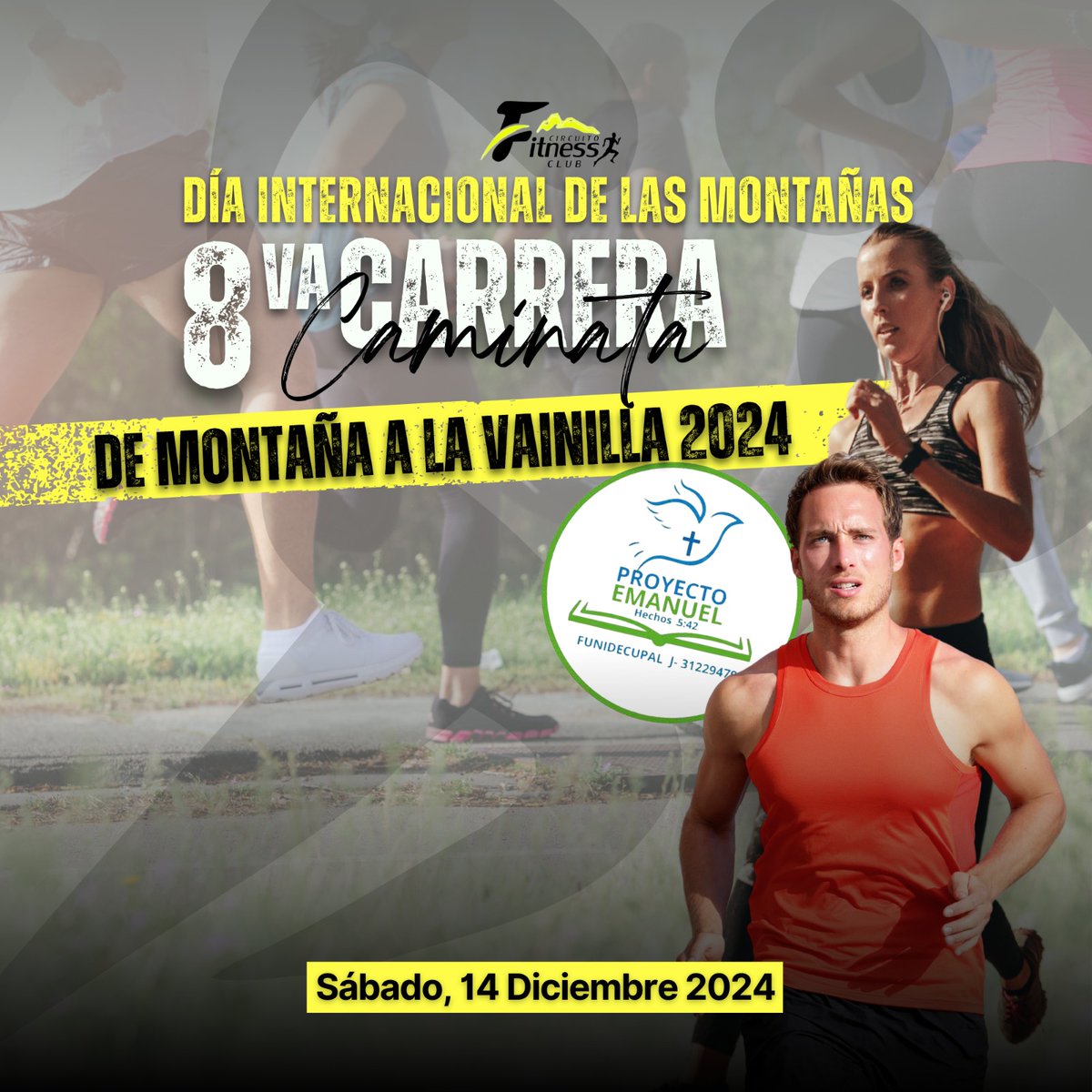 Te invitamos a inscribirte y a participar en nuestra *8va Carrera Caminata de Montaña a la Vainilla 2024.*
Costo: 5$
Pago Móvil:
Banco Venezuela
14775954
04261589726.
Enviar referencia, nombre apellido, CI, Nro. Tlf, Edad, Si va a Correr o Caminar, y a que Club Runners pertenece.