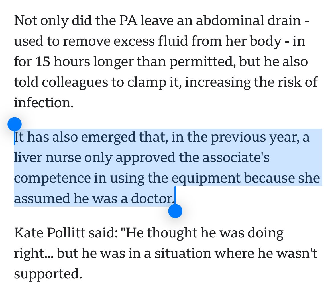 ClinOncDoc's tweet image. Hi @wesstreeting,

PAs will use @gmcuk registration to further blur the lines between doctors and non-doctors.

Do you think a patient will be able to tell that a ‘GMC registered medical professional’ is NOT a doctor, when staff can’t?

PAs should be regulated by HCPC not GMC.
