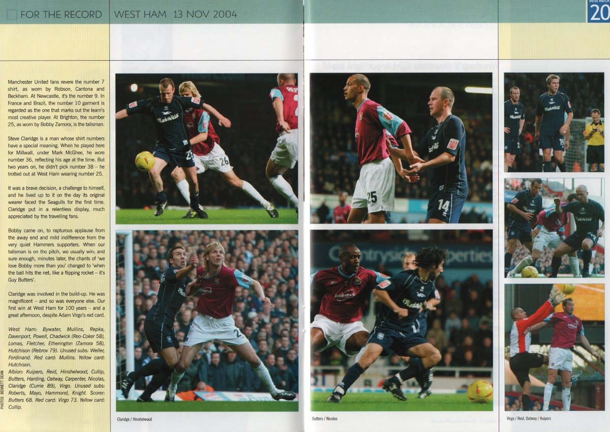 SeagullsProg's tweet photo. On this day 2004, one of #BHAFC's great away days. 2,646 Albion fans see @GuyButters score to put us 1-up against #WHUFC at Upton Park in the Championship, followed by an incredible rearguard action to keep it that way. Absolute LIMBS in the away end when the goal went in. https://t.co/gtcrrJhpEo