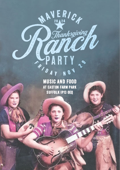 Not long left until we kick things off at the Maverick Thanksgiving Ranch Party on November 29th with <a href="/JonLangfordUK/">Jon Langford</a>, <a href="/caseyneill/">Casey Neill</a>, <a href="/ellamspencer/">Ella Spencer</a> and The Po' Boys.

Grab your tickets now: universe.com/events/the-mav…