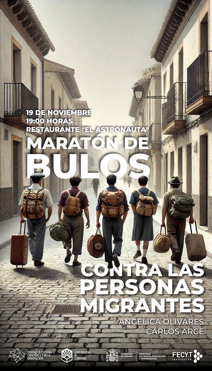 UCCi Córdoba (@cordobaciencia) on Twitter photo La migración es tan antigua como la humanidad🌏pero en los últimos tiempos❌bulos❌contra las personas migrantes aumentan desatando reacciones xenófobas e insolidarias
📆19/11
🕓19h
📌El Astronauta
Desmontamos los bulos con datos y ciencia con personal investigador <a href="/Univcordoba/">Universidad Córdoba</a> La migración es tan antigua como la humanidad🌏pero en los últimos tiempos❌bulos❌contra las personas migrantes aumentan desatando reacciones xenófobas e insolidarias
📆19/11
🕓19h
📌El Astronauta
Desmontamos los bulos con datos y ciencia con personal investigador <a href="/Univcordoba/">Universidad Córdoba</a>