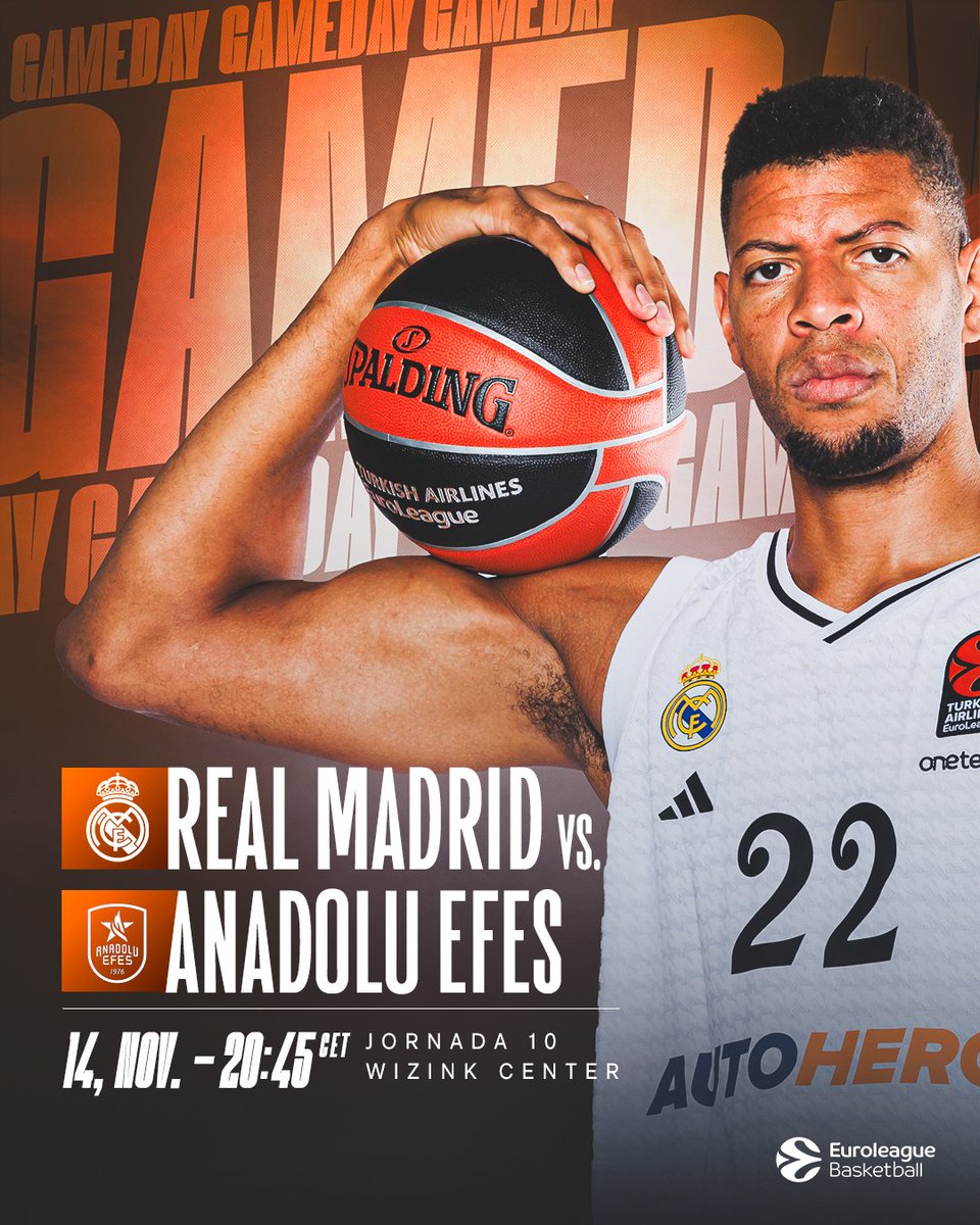 RMBaloncesto's tweet image. 🏀 ¡HOY JUGAMOS CONTRA
@AnadoluEfesSK!
 #EuroLeague