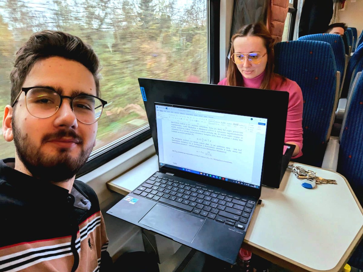 MMlaboratory's tweet photo. ✈️ Our scientists off to #Szeged #Hungary Excited to connect with brilliant minds and dive into new ideas. 📝 @SamuelKolesar27 and @adelaolsovska putting the final touches on their talks to share our recent research and discuss ideas! Good luck! #ConferenceLife #PublicSpeaking https://t.co/3FOMjx6dUF