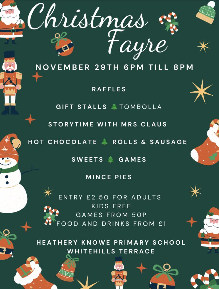 HkpsF's tweet photo. We are really looking forward to welcoming our families to our annual Christmas 🎄 Fayre. Please see details below ❤️. @KnoweSchool https://t.co/lxuuQe8Oqh
