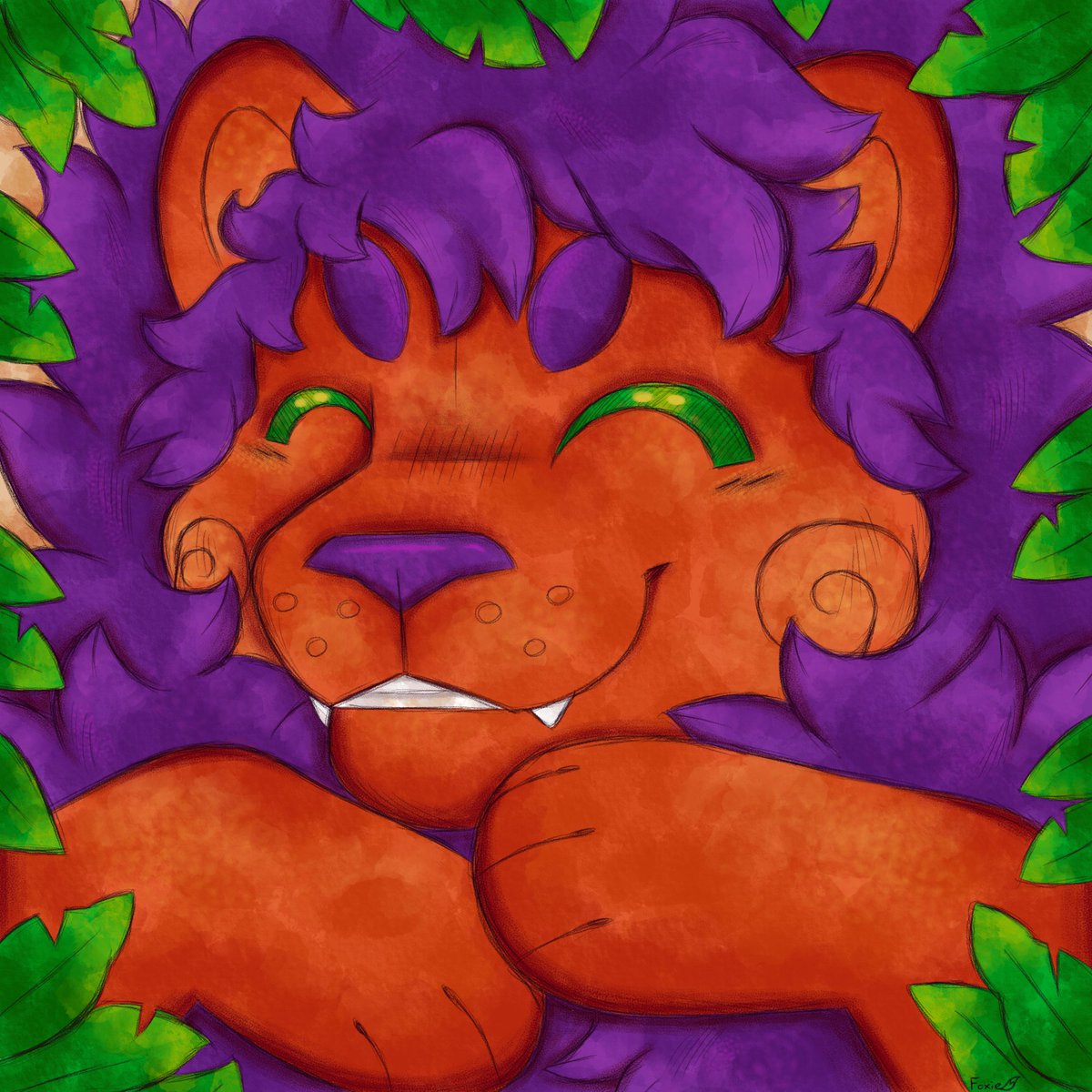 Completed headshot commission for Chutty! 🧡

#oc #lion #artist #commission #originalcharacter