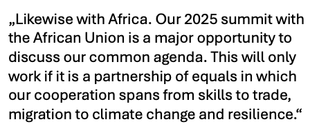 Ueli Staeger (@uelistaeger) on Twitter photo The next EU foreign policy head <a href="/kajakallas/">Kaja Kallas</a> confirmation hearing yesterday illustrated the European Commission's de-prioritizing its liberal approach to Africa. After NATO, the US, the UK, India, the African Union is mentioned for policy cooperation purposes. The next EU foreign policy head <a href="/kajakallas/">Kaja Kallas</a> confirmation hearing yesterday illustrated the European Commission's de-prioritizing its liberal approach to Africa. After NATO, the US, the UK, India, the African Union is mentioned for policy cooperation purposes.
