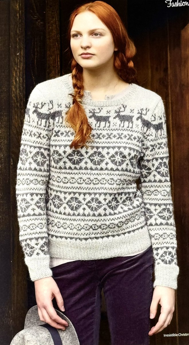 Brackens1's tweet image. My current knitting project-“Winter Wonder” by @storeymartin using @rowan #feltedtweed DK yarn 
#nordic #strandedknitting #reindeer #christmas