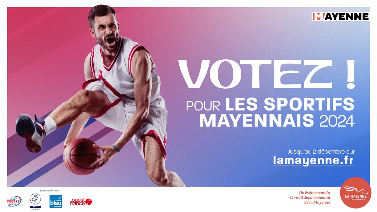 lamayenne's tweet photo. [#SPORT] 🏆 L'événement sportif de l'année fait son grand retour ! Votez pour choisir le sportif Mayennais de l'année 2024 et le coup de cœur des Mayennais 2024. Liste des nominés sur le site https://t.co/ywnHh4dwBe #sportifmayennais2024 https://t.co/D33QNuMkhu