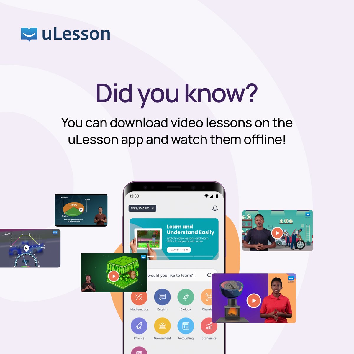 ulessonapp's tweet image. Download and subscribe now to the uLesson app on Google Play Store and start learning!
Need help? Call us at +234 700 022 2333 or send a WhatsApp message to +234 807 800 3333.
#uLesson #uLessonApp #LoveLearning #K12 #K12Education