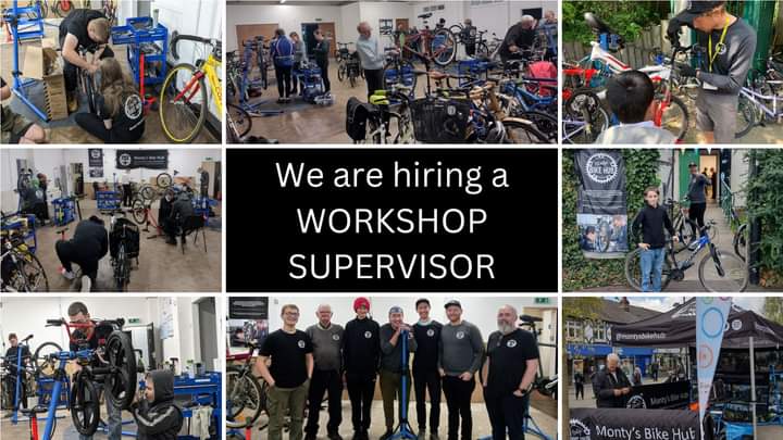 Do you know anyone who is good at working with young peple, and also good at fixing bikes!? We have a new Workshop Supervisor vacancy to help us grow our youth activities.  See details 👇 
forms.gle/LJaYghXTXdt52y…