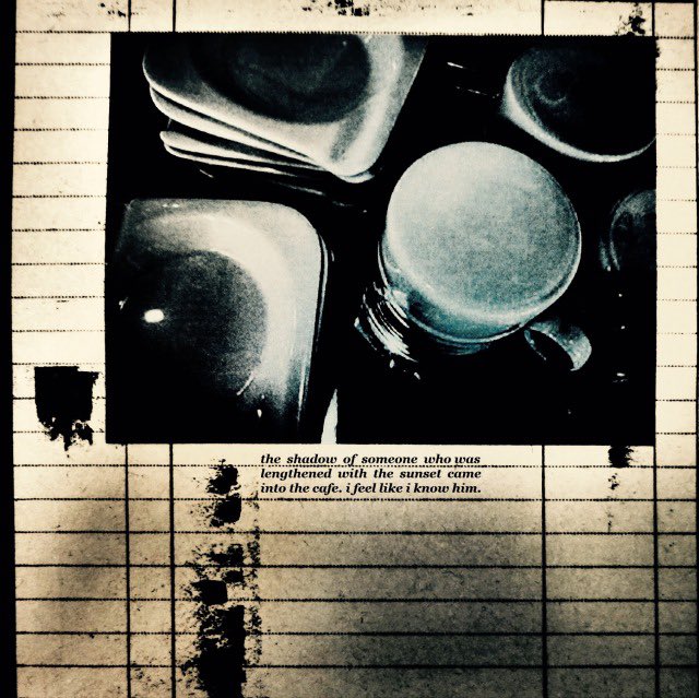・
・

the shadow of someone who was lengthened with the sunset came into the cafe. i feel like i know him.

・
・

Please enjoy my past work.

✥  

The Monologue at the Sad Cafe 
*** *

✥  

© visual poetry with my own photography, 2020