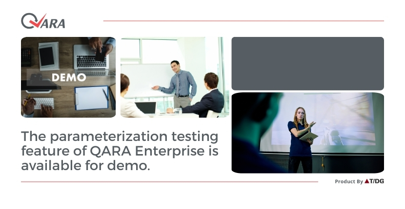 qaraenterprise's tweet image. By reducing redundancy and utilizing parameterization testing, QARA Enterprise helps you minimize testing time. A demo of QARA Enterprise can be accessed upon request. Request here bit.ly/2TIbict
#testautomation #requestdemo #QARAEnterprise #parametrization #QA #testing