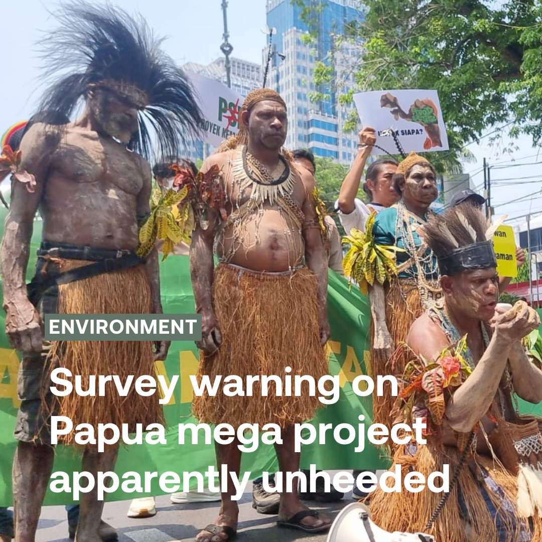 Indonesia’s plan to convert more than two million hectares of conservation and indigenous lands into agriculture will damage the environment, create conflict and add to greenhouse gas emissions, according to a study for the Papua region mega-project.
bit.ly/48LXm9c