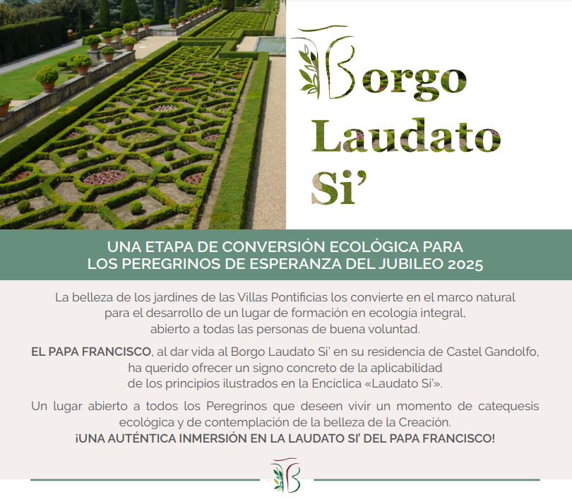 vaticanIHD_ES's tweet photo. 💚 Borgo Laudato Si': una etapa de conversión ecológica para los peregrinos de esperanza del @Iubilaeum_25 🌱

Descarga el folleto 👇
https://t.co/MVIRKR1EUc @CAFlaudatosi' https://t.co/M1kd4xYli2