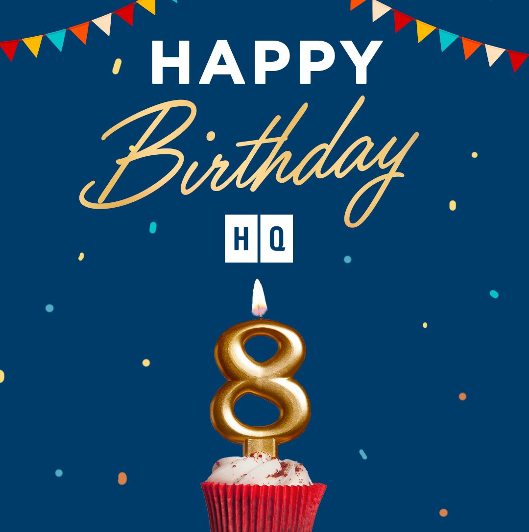 IT’S OUR BIRTHDAY 🎉 🎂🎈

HQ turns 8 today and we wanted to take a moment to say a huge THANK YOU to our brilliant authors, as well as all of the booksellers and readers who have supported us!

Here’s to another 8 years of incredible books 📚🥂