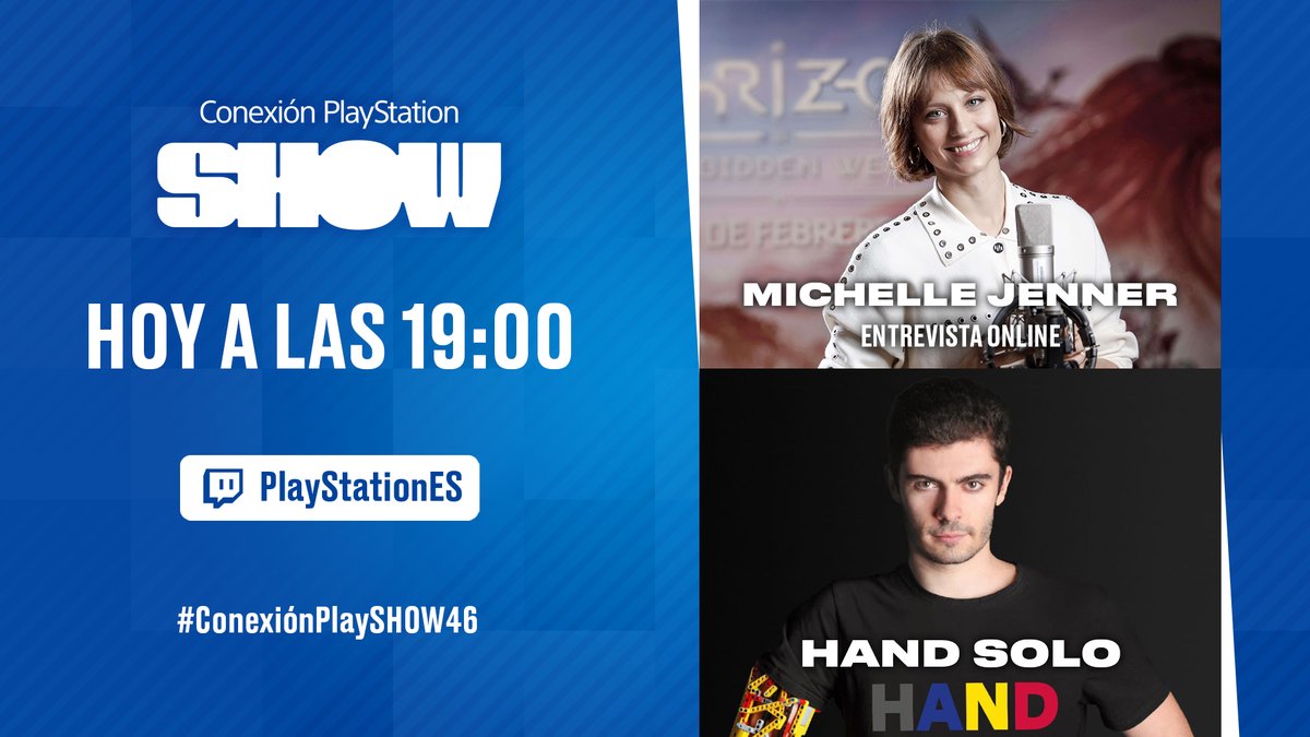 ¡HOY tenemos #ConexiónPlaySHOW!
A las 7PM en nuestro Twitch, emitiremos la entrevista que le hemos hecho a nuestra Aloy 🏹(aka <a href="/MichelleJWeb/">Michelle Jenner</a>) y disfrutaremos con la visita al plató de <a href="/handsolooficial/">Hand Solo</a> con <a href="/Josejusejo/">Joseju</a>, <a href="/Elesky25/">Elesky 🦋</a> y @G4GRevenant 😎
Te esperamos👉#ConexiónPlaySHOW46