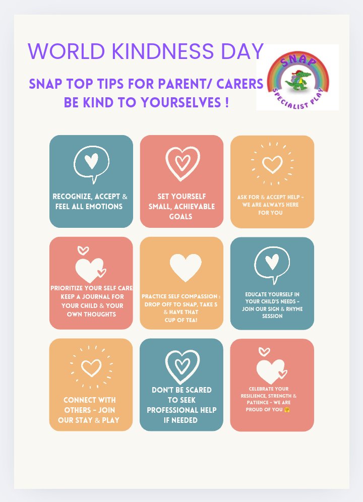 Looking after a child with additional needs is rewarding job, at the same time challenging.
To all our parent/carers...remember to be kind to yourselves