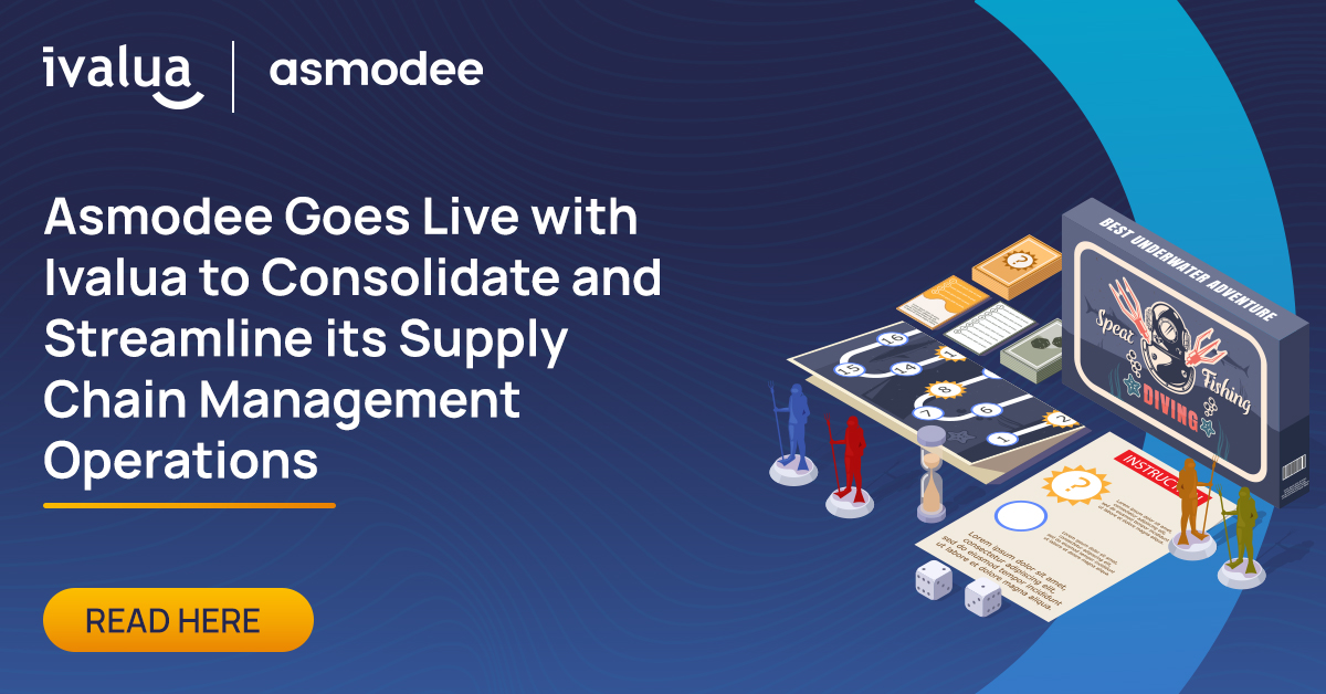 We are delighted to announce, in partnership with Cyrias, that Asmodee has successfully implemented Ivalua as its central purchasing platform to drive digital transformation across its supply chain.

Read the full story here: brnw.ch/21wOARl