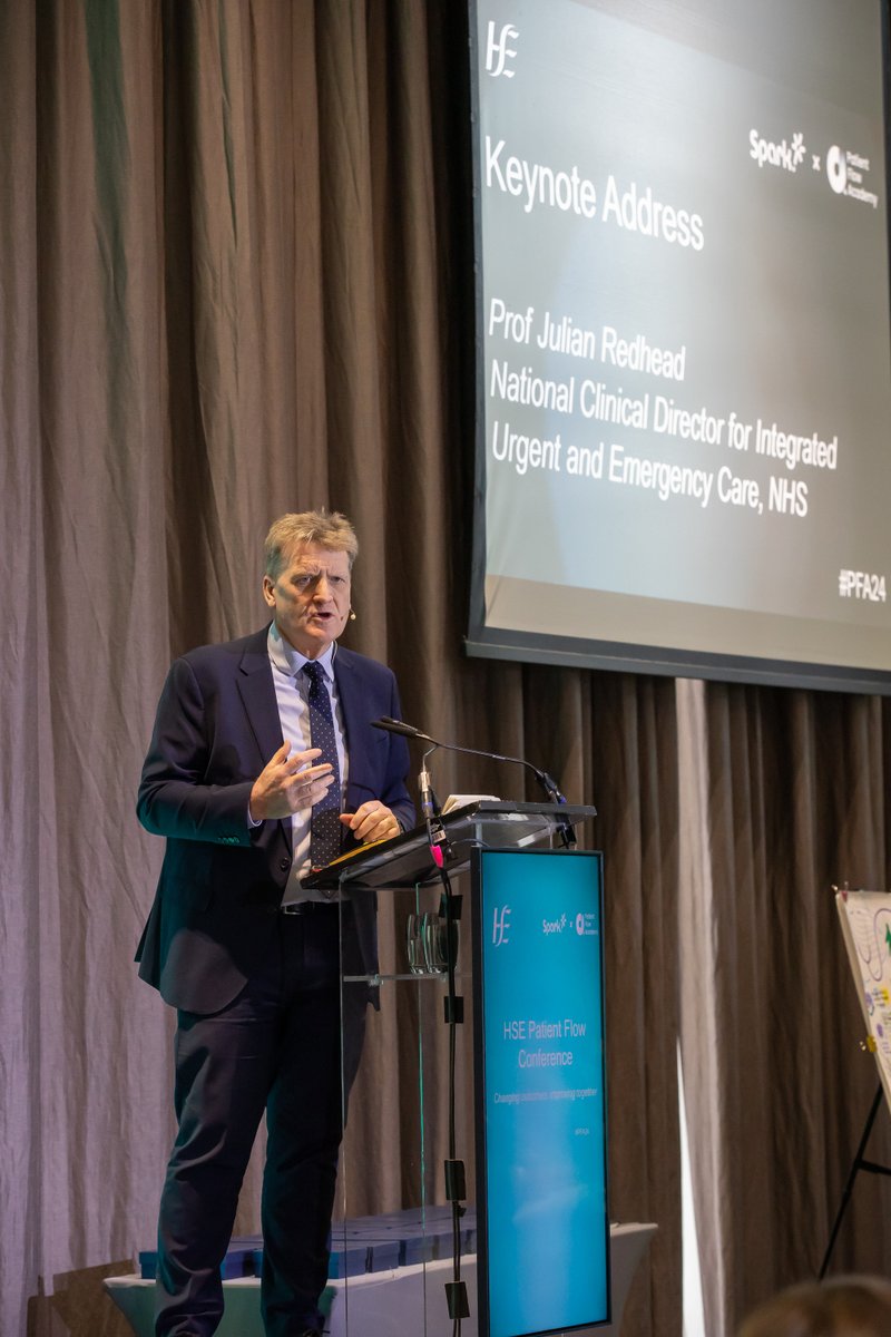 Our keynote speaker, Prof Julian Redhead, NHS National Clinical Director for Integrated Urgent and Emergency Care, addressing today’s Patient Flow Conference   #PFA24