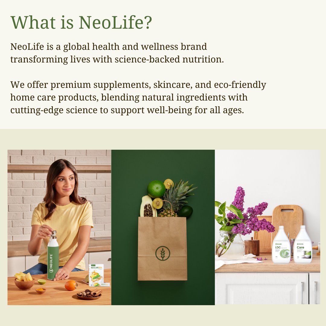 Ready to take your health &amp; wellness to the next level? 💪🌱
Discover how NeoLife’s science-backed nutrition and products can transform your journey🌟
Start today and feel the difference! 

Visit neolife.com to get started
