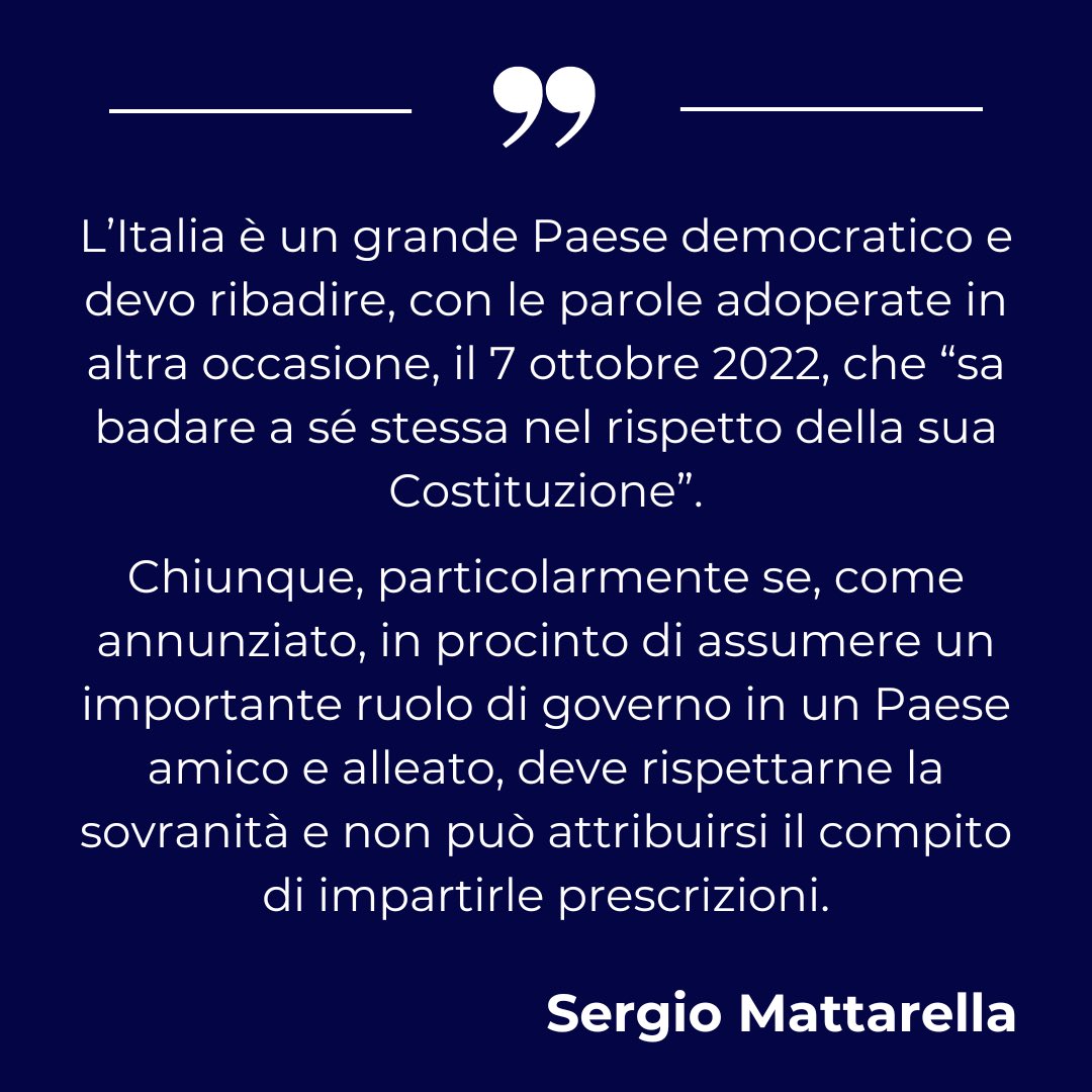 Dichiarazione del Presidente della Repubblica Sergio #Mattarella: