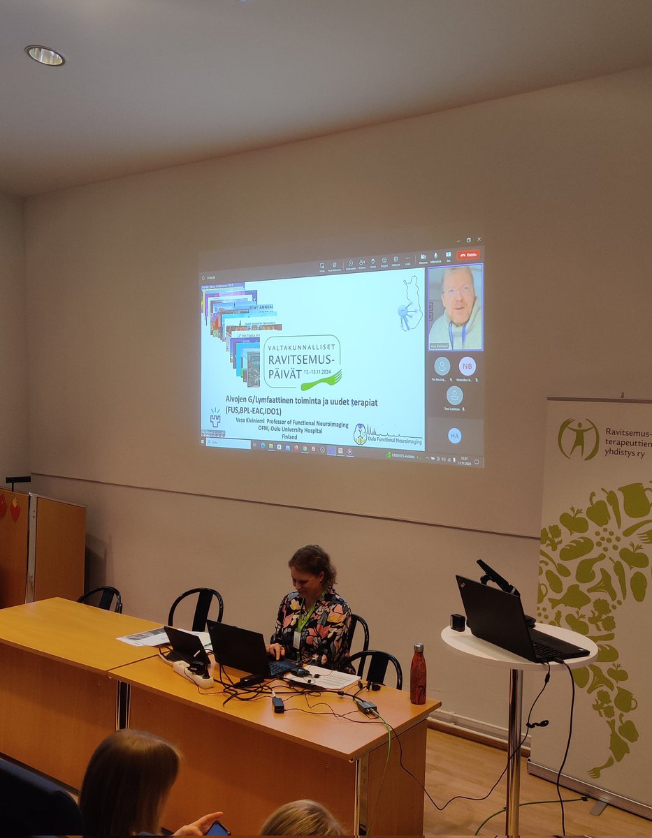 Iltapäivän toisella luennolla professori Vesa Kiviniemi Oulun yliopistolta luennoi meille täsmähoidoista aivosairauksissa🧠

#ravitsemus #ravitsemuspäivät #ravitsemusviikko