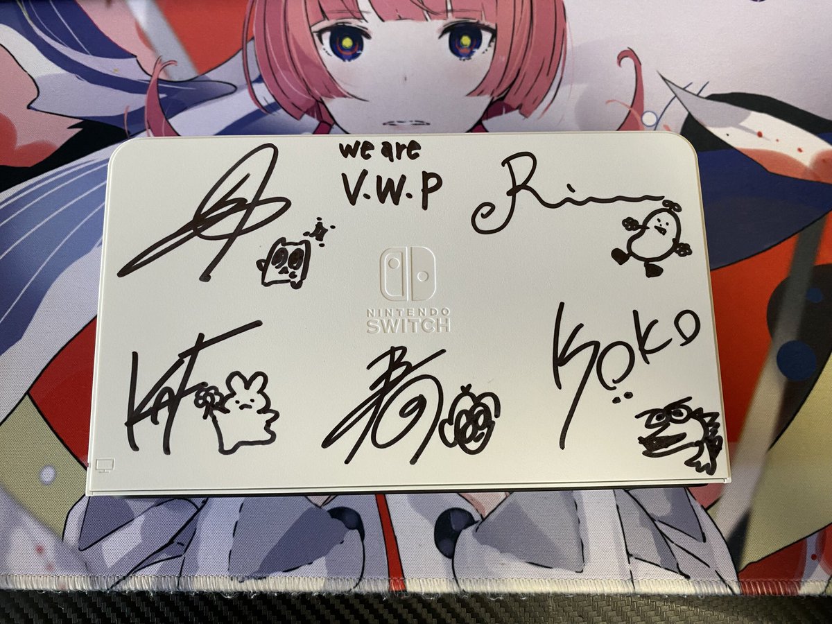 V.W.Pのキャラサイン入りSwitch届いちゃった！！ 花譜理芽チェキでは
