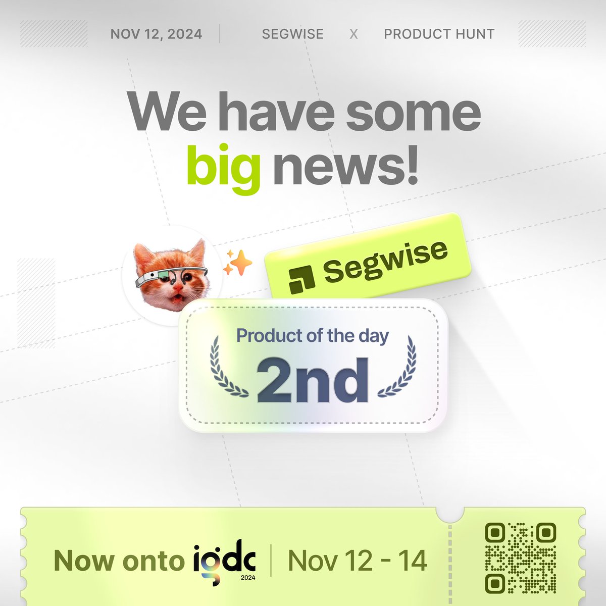 Thank you everyone who supported, wished or even interacted with <a href="/segwise_ai/">Segwise.ai</a> in any way. We made it to the podium on productHunt. 

And if you are visiting igdc, do not forget to connect with us. 

Happy building and remember sometimes dreams do come true :)