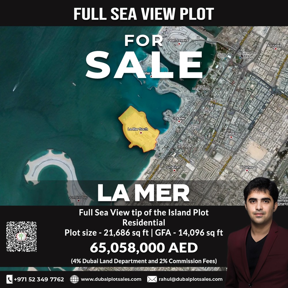mmrealestateuae's tweet photo. 🌴 Own the Ultimate Sea View Plot at La Mer! 🌴

🔹 Plot Size: 21,686 sq ft
🔹 GFA: 14,096 sq ft
🔹 Selling Price: 65,058,000 AED
💼 Other Charges: 4% Dubai Land Department + 2% Commission
🆔 Permit Number: 65363617970

 #SeaViewLuxury #InvestInDubai #Meraas #ExclusivePlot https://t.co/fkH97mxOp3