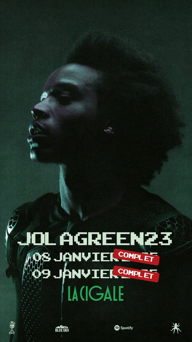 🚨JOLAGREEN annonce le SOLD-OUT de ces deux dates à LA CIGALE en moins de 24 HEURES ! 📈👏
