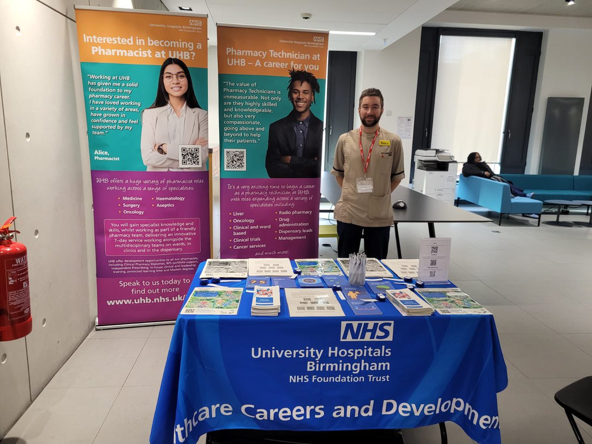 Alice Mallinder (@mallinderalice) on Twitter photo <a href="/UHBPharmacy/">UHB Pharmacy</a> Education and Training Team are out and about promoting pharmacy careers today 🎉💊💉 <a href="/UHBPharmacy/">UHB Pharmacy</a> Education and Training Team are out and about promoting pharmacy careers today 🎉💊💉