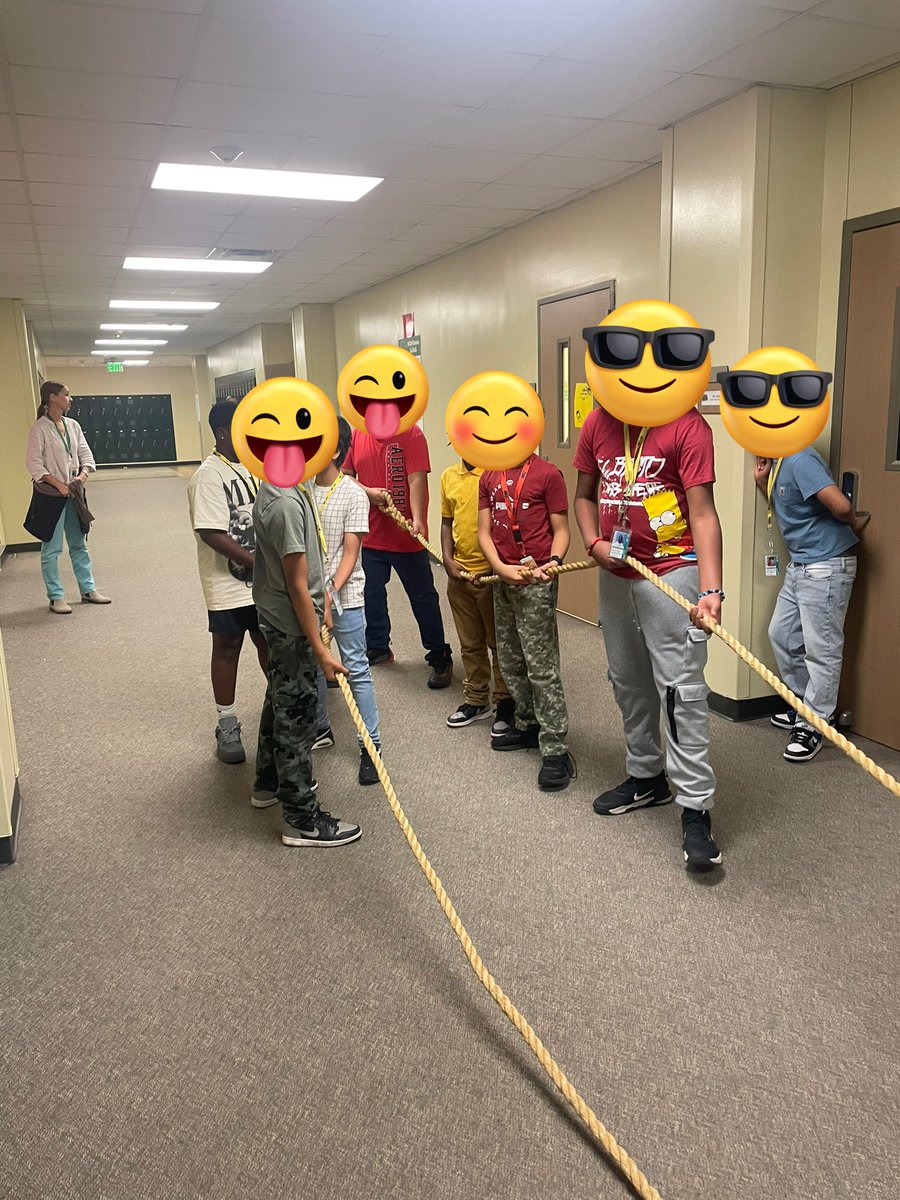 6th grade science began our Forces unit yesterday by playing a few friendly games of tug of war! Thankful for days like these with our students💛💪🏼 #maydeforthismoment